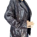 Rachel Zoe NWT Rixey Sequined One-Button Blazer Blue Small Photo 2