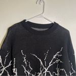 Firla Graphic Pattern Drop Shoulder Sweater Black White Size XL Photo 4