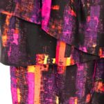 Shoshanna  Sleeveless Silk Pink Multicolor Brushstroke Tiered Skirt Dress size 2 Photo 3