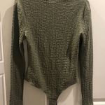 Pink Lily Green crinkle bodysuit Photo 0