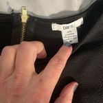 Bar III bar lll Round neck gold zipper 3/4 sleeve black box top blouse no tuck Photo 2