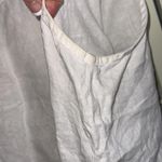 Hot Cotton Quiet Luxury Minimalist 100% Linen White Sleeveless Tank Top 3X Photo 3