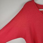 Anthropologie Waffle Top Coral Watermelon V-Neck Dolman Sleeve Shirt Blouse Sz S Photo 10