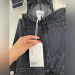 frame denim Classic Jean Overalls in Blackwater Black Wash Sz S NWT READ DESC Photo 3