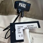 Paige  Women's Maria Pant Vegan Leather Self Belt Exposed Button Fly Photo 8