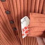 Free People Movement NWT  Bella Layer Ribbed Henley Top Spiced Copper Generous XS Photo 5