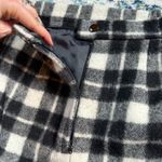 Vintage Black & White Wool Plaid Pencil Skirt Size S Photo 6