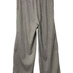 ZARA  Black/ White Herringbone Wide Leg Pants Small Elastic Waist Dress Trousers Photo 2