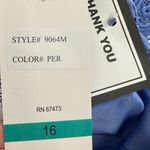 Taylor Periwinkle Blue Maxi Lace Dress With Corset Lace Up Back size 16 NWT Photo 10