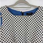 Tahari Arthur S Levine Polka Dot Dress Sz 10 Office Timeless Retro Sheath Career Black Photo 1