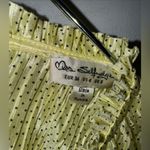 Miss Selfridge  Satin Yellow Polka Dot Pleated Blouse Size‎ 4 Photo 2