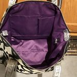 Coach Poppy Op Art Logo Glam Leather Silver Black Tote #L0985-13826 Photo 13