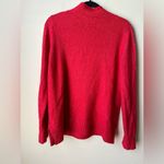 Old Navy  Women’s Red Mock Neck Long Sleeve Soft Sweater Size M Cotton Blend Photo 3