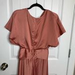 BHLDN Olmstead pink satin drape midi dress size 2 wedding guest mother bride Photo 12