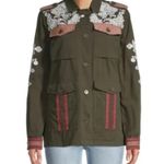 Driftwood Embroidered Military Jacket NWOT Green Size S Retail $168 Photo 2