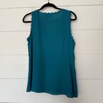 PaperMoon  Stitch Fix Women’s Large Blue Green Scallop Tank Top Photo 3