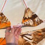 Women size small Orange and Brown Swirl Bikini Set Photo 2