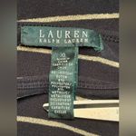 Ralph Lauren Lauren Black and Gold Striped Long Sleeve Top Photo 7