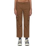 frame denim Frame Women's Brown Washed Latte Relaxed-Fit-Utility Pants Size‎ 27 Photo 3