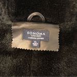 Sonoma  Life+Style Lambskin Women’s Black Aviator Leather Jacket-Faux Fur Lined Photo 5