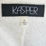 Kasper NWT  100% Wool Cream Black Professional Sweater Jacket Petite Large Photo 4