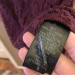 Storia  High‎ Neck Lace Mini Dress burgundy red size small Photo 3