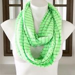 Steve Madden Infinity Scarf Green Grey Stripe Photo 0