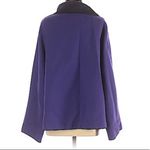Shamask cape style open cardigan reversible jacket two tone purple Photo 1