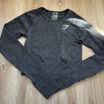 Gymshark  Vital Seamless Grey/Black Cropped Long Sleeve Shirt Photo 0