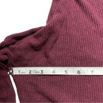 Red Merlot Ribbed Long Sleeve Cowl Neck Blouse Tunic Top Size M/L Size M Photo 2