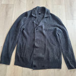 H&M  Dark Gray Heavy Cable Knit Cardigan Sweater Sz L Photo 0