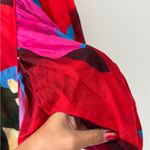 Farm Rio  Red Watercolor Floral Long Sleeve Blouse XS Photo 5