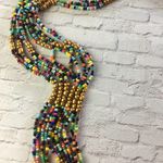 Vintage Seed Bead Statement Necklace Photo 5
