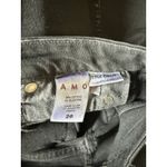 AMO Womens Black Low Rise Dark Wash Black Magic Stix Crop Leg Jeans Size 26 Photo 5