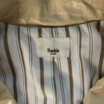 Frankie Shop Size S Cream Faux Leather PVC Jacket Boxy Oversized Button Front Tan Photo 7