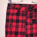 Blackheart Hot Topic Red & Black Plaid Super Skinny Pants Photo 8