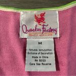 Quacker Factory Silk Blend Pink & Green Grasshopper Sleeveless Top Size M Photo 4