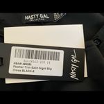 Nasty Gal NWT black satin romantic mini night slip, size 2 sexy vacation resort Photo 2