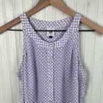 CAbi  Priscilla Top #5905 Women's Size Small White Purple Floral Print Business Photo 3