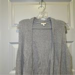 Talbots Light Grey Knit Open Front Sleeveless Vest Sweater size M Photo 2