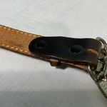 Western Brown Leather Monogrammed “Regina” Belt DBL Heart With Roses Buckle Sm Photo 6