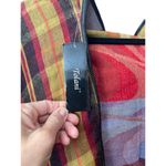 Tolani Isabelle plaid wool leather trimmed cape Photo 1