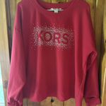 Michael Kors  Women's‎ Sweatshirt Size  XL Sparkling Crystal Logo  Red Top Photo 0