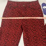 DG2 by Diane Gilman Black and Red Geo Patterned Straight Leg Jeans size 2 Photo 4