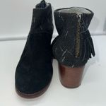 Toms  Leila Ankle Boots Women's Black Suede Dotted Wool Photo 3