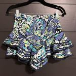 Aerie  Rock & Ruffle Asymmetric Blue Floral Skort Shorts Skirt Women’s Sz XS NWT Photo 3