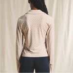 Abercrombie & Fitch NEW NWOT Tan & White Checkerboard Top Photo 2