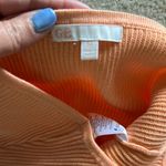 Gianni Bini  Peach Ribbed Halter Top Cropped Women’s Medium Photo 6