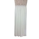 Dress the Population NEW gorgeous flowy white tan wedding formal dress sz S Photo 9