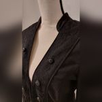 Maurice's Black Lace Floral Faux Button Up Blazer Photo 2